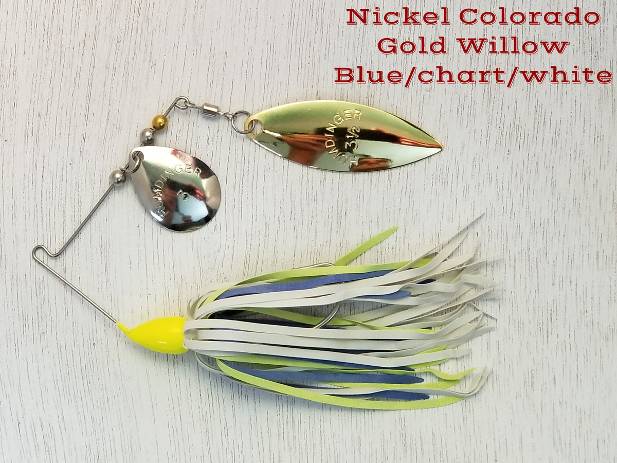 Humdinger Nickel Colorado gold willow - blue/cht/wht – Z's Tackle