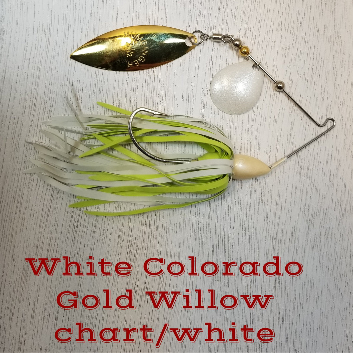 Humdinger White Colorado gold willow - chart/wht – Z's Tackle