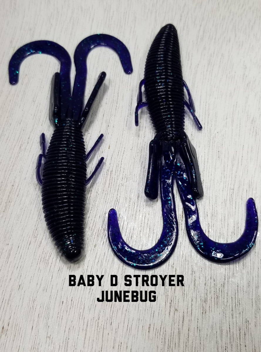 baby d fishing lure stroyer junebug – Z's Tackle 🖤 A day to subseries:Abu Garcia Veritas flailing appendages Color:White Spyder